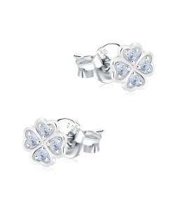 Lucky Clover Silver Stud Earring STS-6888